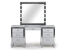 Mor Furniture Vanities & Mirrors|Valentino Vanity & Mirror In Silver