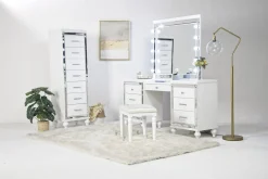 Mor Furniture Vanities & Mirrors|Valentino Vanity & Mirror In Silver