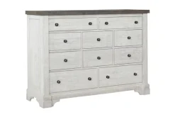 Mor Furniture Dressers & Chests|Valley Ridge Dresser In White Gray Finish
