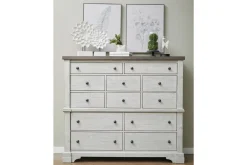 Mor Furniture Dressers & Chests|Valley Ridge Mans Chest In White Gray Finish