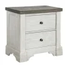Mor Furniture Nightstands|Valley Ridge Nightstand In White Gray Finish