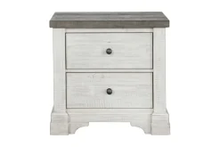 Mor Furniture Nightstands|Valley Ridge Nightstand In White Gray Finish