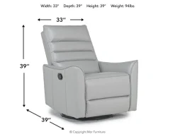 Mor Furniture Recliners|Vasco Recliner In Dallas Light Gray Leather