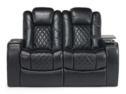 Mor Furniture Reclining Loveseats|Reclining Sofas|Viper 2 Power Loveseat In Black