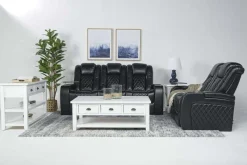 Mor Furniture Reclining Loveseats|Reclining Sofas|Viper 2 Power Loveseat In Black