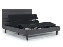 Mor Furniture Adjustable Foundations|Vista Upholstered Adjustable Foundation Bed In Charcoal, Full