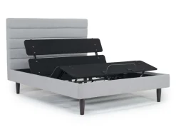Mor Furniture Adjustable Foundations|Vista Upholstered Adjustable Foundation Bed In Charcoal, Full