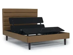Mor Furniture Adjustable Foundations|Vista Upholstered Adjustable Foundation Bed In Charcoal, Full