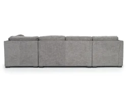Mor Furniture Sectionals|Vivian Full Pullout Dual Chaise Sectional In Gray Fabric, Right Facing