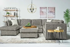 Mor Furniture Sleeper Sofas|Sofas|Vivian Full Pullout Sofa Chaise In Gray Fabric, Left Facing Gray Vif