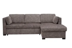 Mor Furniture Sleeper Sofas|Sofas|Vivian Full Pullout Sofa Chaise In Gray Fabric, Left Facing Gray Vif