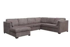 Mor Furniture Sleeper Sofas|Sectionals|Vivian Full Pullout Tux Chaise Sectional W/ Storage In Gray, Left Facing