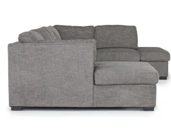 Mor Furniture Sleeper Sofas|Sectionals|Vivian Full Pullout Tux Chaise Sectional W/ Storage In Gray, Left Facing