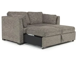 Mor Furniture Loveseats|Sleeper Sofas|Vivian Full Sleeper Loveseat In Gray Fabric Gray Vif