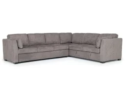 Mor Furniture Sleeper Sofas|Sectionals|Vivian Full Tux Sleeper Sectional In Gray Fabric, Left Facing