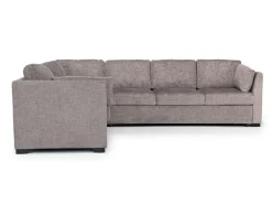 Mor Furniture Sleeper Sofas|Sectionals|Vivian Queen Tux Sleeper Sectional W/ Drop Down Table In Handwoven Pewter, Right Facing