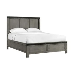 Mor Furniture Beds|Wade Panel Bed In Gray, Queen