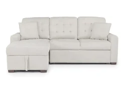 Mor Furniture Sofas|Waitsfield Full Pullout Sofa Chaise In Gray, Left Facing