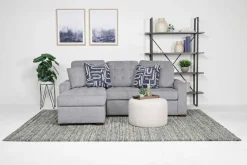 Mor Furniture Sofas|Waitsfield Full Pullout Sofa Chaise In Gray, Left Facing