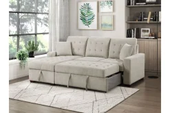 Mor Furniture Sofas|Waitsfield Full Pullout Sofa Chaise In Gray, Left Facing
