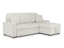 Mor Furniture Sofas|Waitsfield Full Pullout Sofa Chaise In Gray, Left Facing