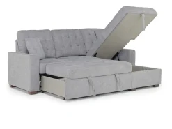 Mor Furniture Sofas|Waitsfield Full Pullout Sofa Chaise In Gray, Left Facing
