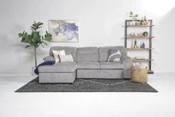 Mor Furniture Sofas|Wanda Full Pullout Sofa Chaise In Gray, Left Facing