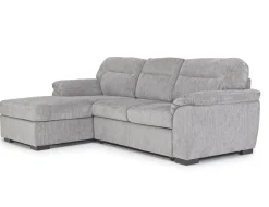Mor Furniture Sofas|Wanda Full Pullout Sofa Chaise In Gray, Left Facing