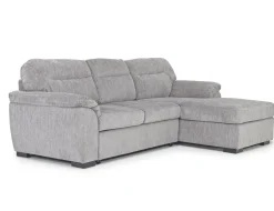 Mor Furniture Sofas|Wanda Full Pullout Sofa Chaise In Gray, Left Facing