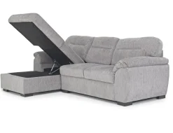 Mor Furniture Sofas|Wanda Full Pullout Sofa Chaise In Gray, Left Facing