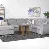 Mor Furniture Sleeper Sofas|Sectionals|Wanda Full Pullout Tux Chaise Sectional In Gray, Left Facing