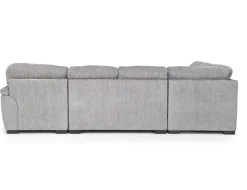 Mor Furniture Sleeper Sofas|Sectionals|Wanda Full Pullout Tux Chaise Sectional In Gray, Left Facing