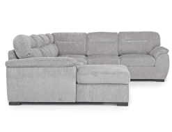 Mor Furniture Sleeper Sofas|Sectionals|Wanda Full Pullout Tux Chaise Sectional In Gray, Left Facing