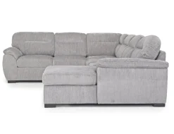 Mor Furniture Sleeper Sofas|Sectionals|Wanda Full Pullout Tux Chaise Sectional In Gray, Left Facing
