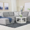 Mor Furniture Sleeper Sofas|Sectionals|Wanda Full Pullout Tux Storage Chaise Sectional In Gray, Left Facing