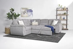 Mor Furniture Sleeper Sofas|Sectionals|Wanda Full Tux Sleeper Sectional W/ Storage In Gray, Right Facing