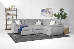 Mor Furniture Sleeper Sofas|Sectionals|Wanda Full Tux Sleeper Sectional W/ Storage In Gray, Right Facing