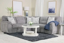 Mor Furniture Sleeper Sofas|Sectionals|Wanda Full Tux Sleeper Sectional W/ Storage In Gray, Right Facing