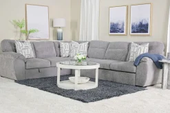Mor Furniture Sleeper Sofas|Sectionals|Wanda Full Tux Sleeper Sectional W/ Storage In Gray, Right Facing