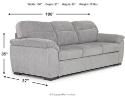 Mor Furniture Sleeper Sofas|Sofas|Wanda Queen Sleeper Sofa In Gray