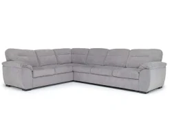 Mor Furniture Sleeper Sofas|Sectionals|Wanda Queen Tux Sleeper Sectional W/ Drop Table In Gray, Right Facing