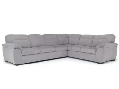 Mor Furniture Sleeper Sofas|Sectionals|Wanda Queen Tux Sleeper Sectional W/ Drop Table In Gray, Right Facing