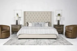 Mor Furniture Beds|Upholstered Beds|Westerly Upholstered Bed In Gray, Queen