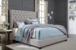 Mor Furniture Beds|Upholstered Beds|Westerly Upholstered Bed In Gray, Queen