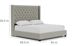 Mor Furniture Beds|Upholstered Beds|Westerly Upholstered Bed In Gray, Queen