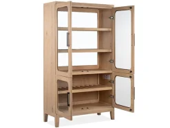 Mor Furniture Sideboards, Buffets & Hutches|White Oak Buffet Curio In Butternut