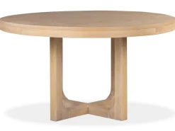 Mor Furniture Round Dining Tables|Dining Tables|White Oak Round Dining Table In Butternut
