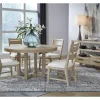 Mor Furniture Seating For 4|Round Dining Sets|White Oak Round Dining Table & 4 Chairs In Butternut