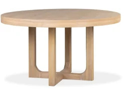 Mor Furniture Seating For 4|Round Dining Sets|White Oak Round Dining Table & 4 Chairs In Butternut