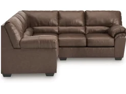 Mor Furniture Sectionals|Whitlock Tux Loveseat Sectional In Caramel, Left Facing